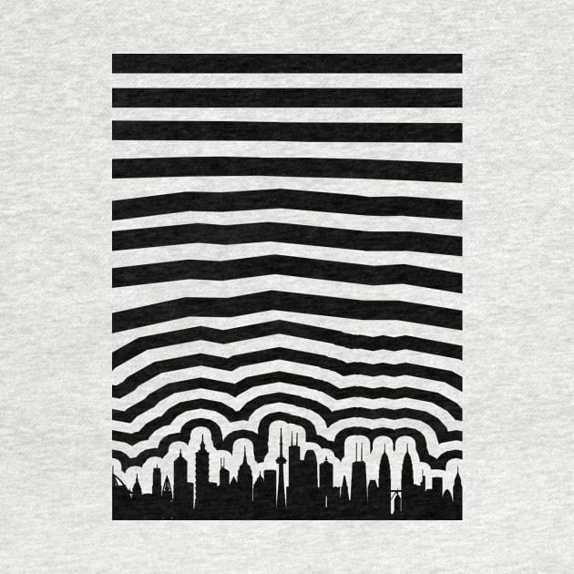 Skylines and Skyscrapers (black print) by Aine Creative Designs